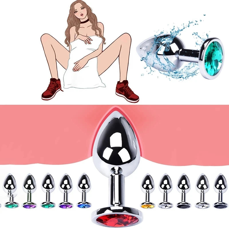 Smooth Crystal Anal Butt Plug