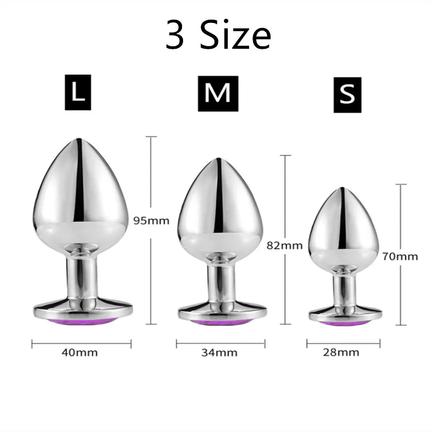 Smooth Crystal Anal Butt Plug